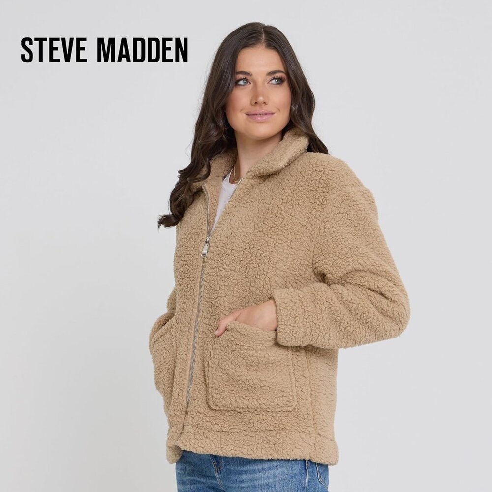 Jacket Women Sand Oversized Faux Winter Coats for Women Shearling Fleece Plus - Picture 3 of 7